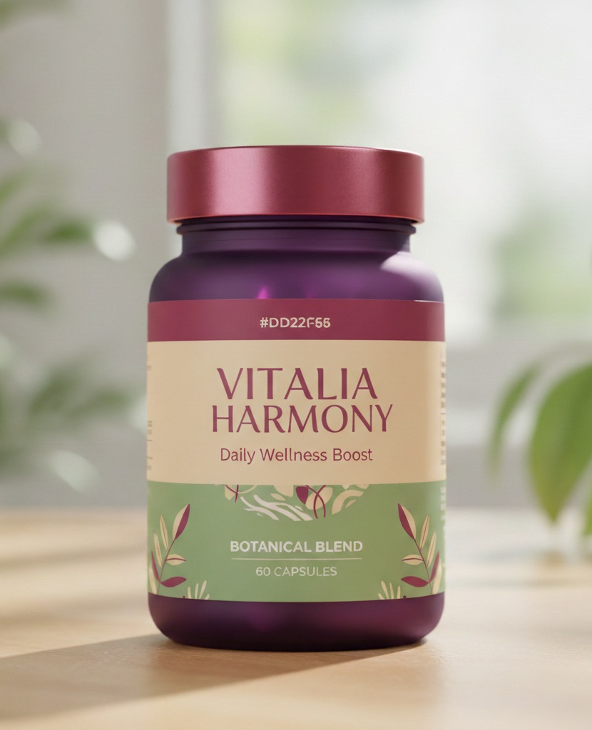 Vitalia Harmony product package displayed in studio light
